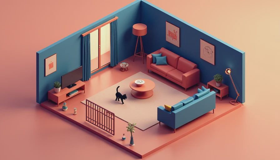 Illustration for how to introduce cats to each other