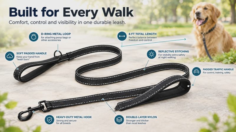 The Heavy Duty Dog Leash That Finally Lets You Walk Your Big Dog — Not the Other Way Around