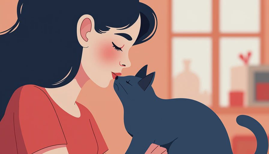 Visual context for why does my cat lick me