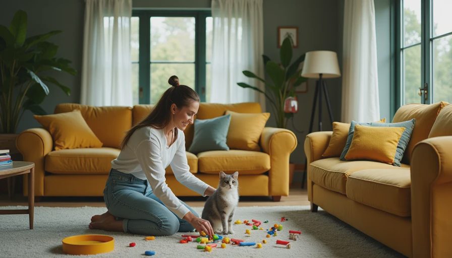 Visual context for cat chew toys