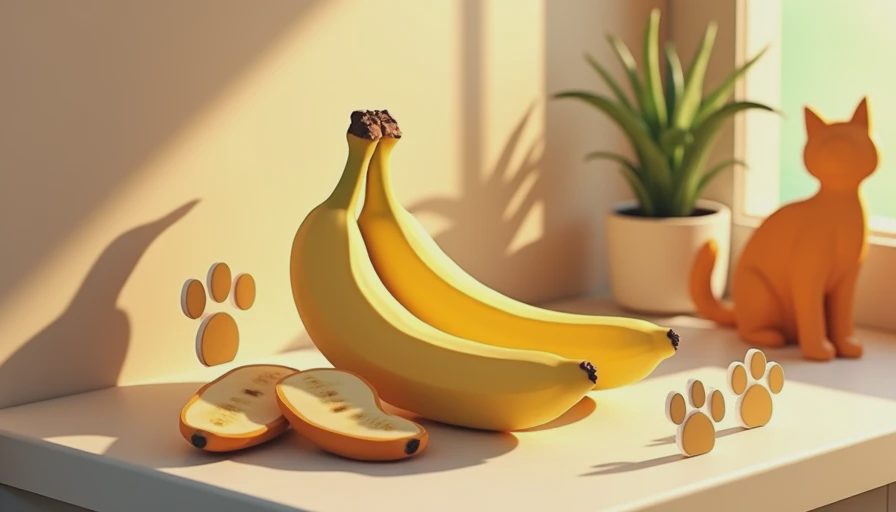 Visual context for can cats eat bananas